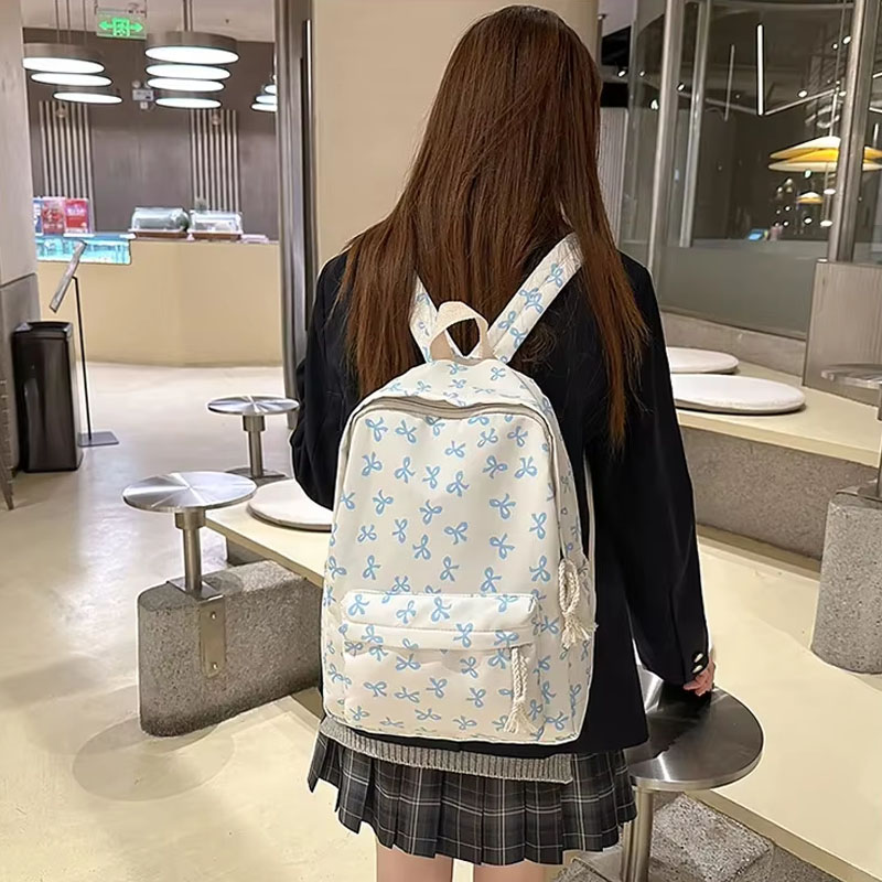 Women Bags For Gift - Women Floral Nylon Backpack 6 Colors