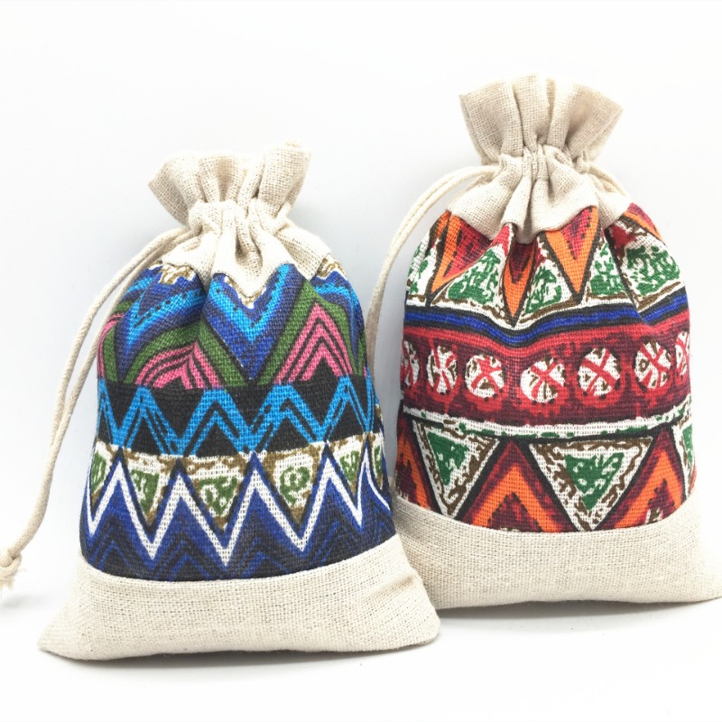 Women Bags Mini - Ethnic Style Drawstring Bag Jewelry Keys