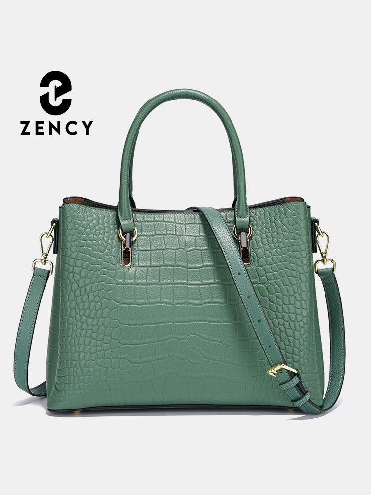 Women'S Tote Bags For Work - Zency Women's Genuine Leather Top Handle