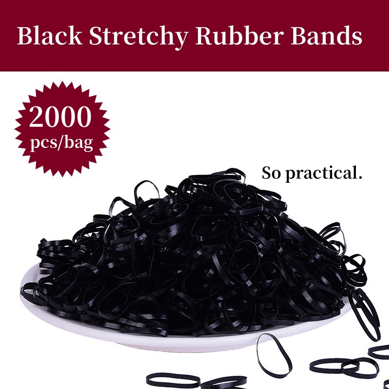 Women Bags Rack - 500-2000pcs/bag Black Hair Elastic Rope Hair