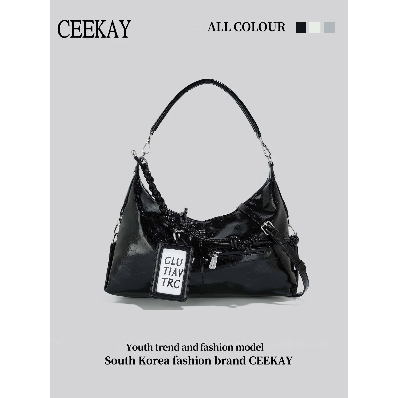 Women Bags 2026 Trends - 2026 CEEKAY Glossy Leather Hobo Bag
