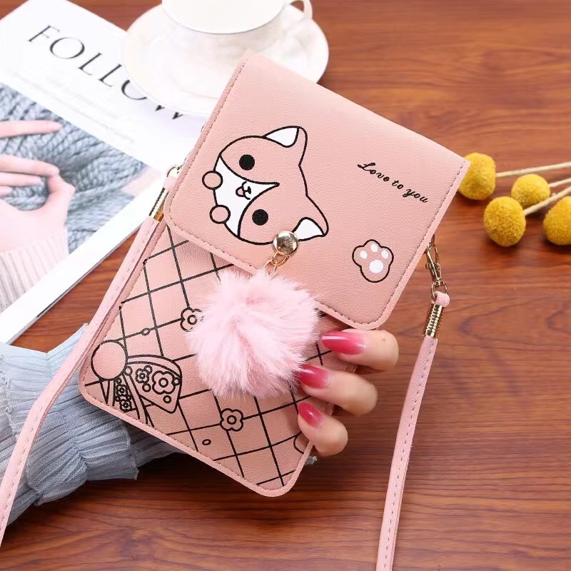 Women'S Bags Cross Body - Cute Cartoon Pattern Touch-Screen Phone Bag