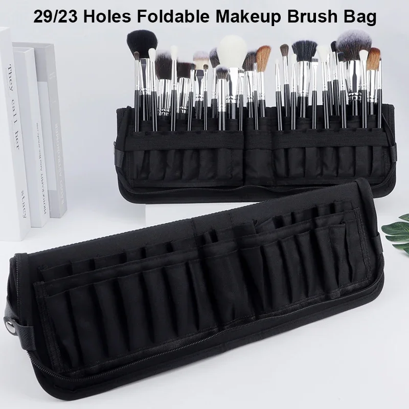Women Bags Rack - 29/23 Holes Foldable Makeup Brush Bag