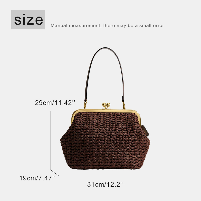 Hand-Woven Kisslock Frame Shou - Women Bags 2026 Trends recension och pris