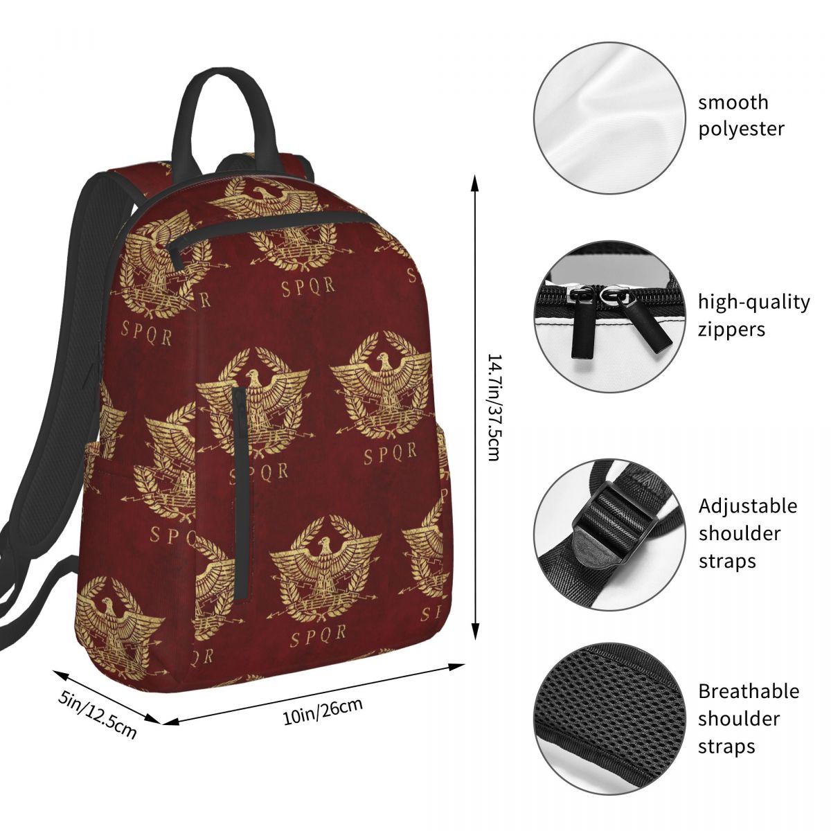 Rome SPQR Roman Backpack Daypa - Women Bags Rome recension och pris