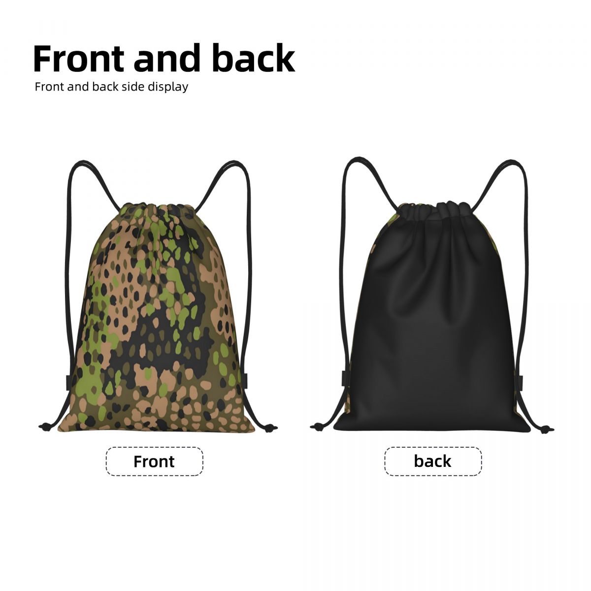Custom WW2 Camo Drawstring Bac - Women Bags Germany recension och pris