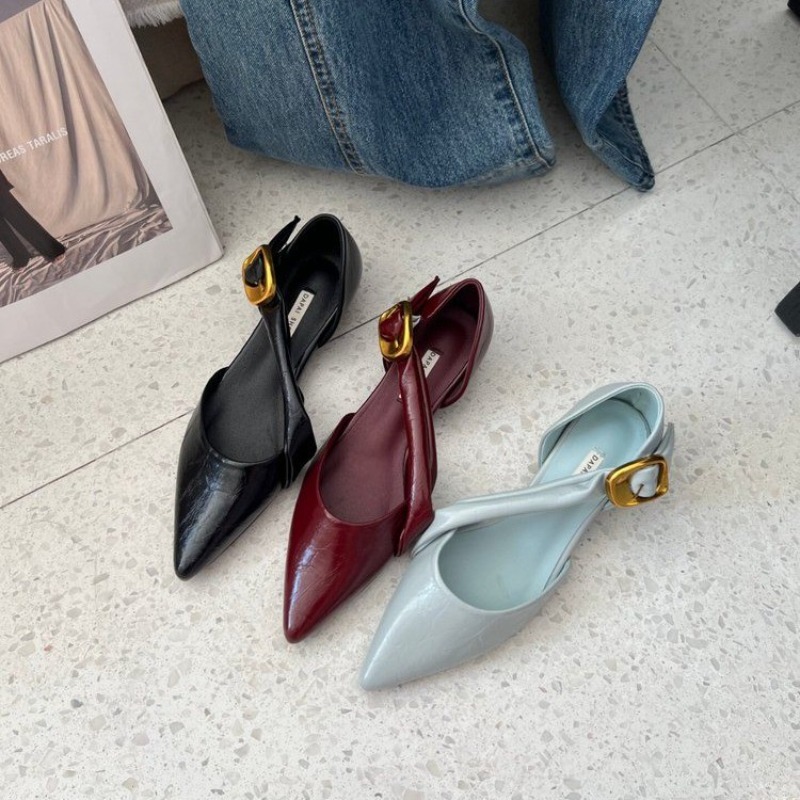 French Block Heel Pointed Toe  - Women Bags Rome recension och pris