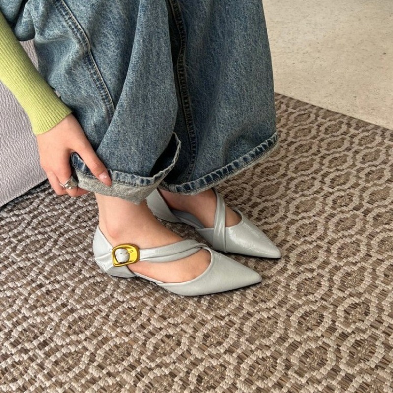 French Block Heel Pointed Toe  - Women Bags Rome recension och pris