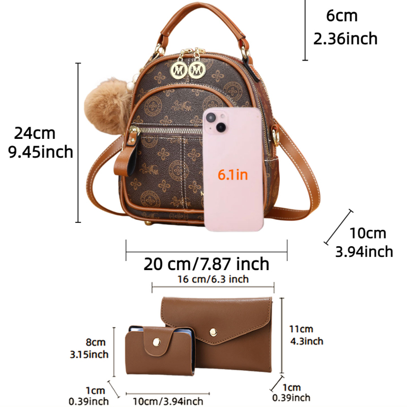 3-piece women's bag set, light - Women Bags Mini recension och pris