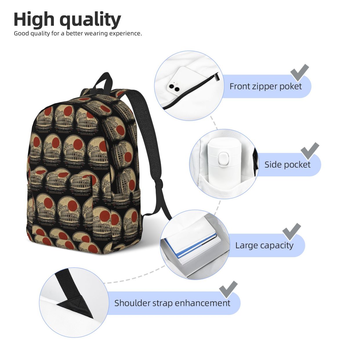 Colosseum Rome Backpack Hot Sa - Women Bags Rome recension och pris