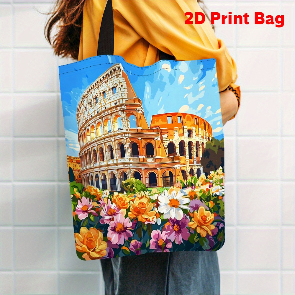1pc Printed Tote Bag Featuring - Women Bags Rome recension och pris