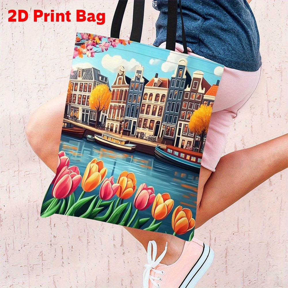 1pc Printed Tote Bag Featuring - Women Bags Rome recension och pris