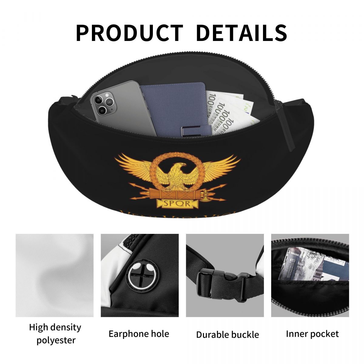 Rome SPQR Roman Fanny Pack Men - Women Bags Rome recension och pris