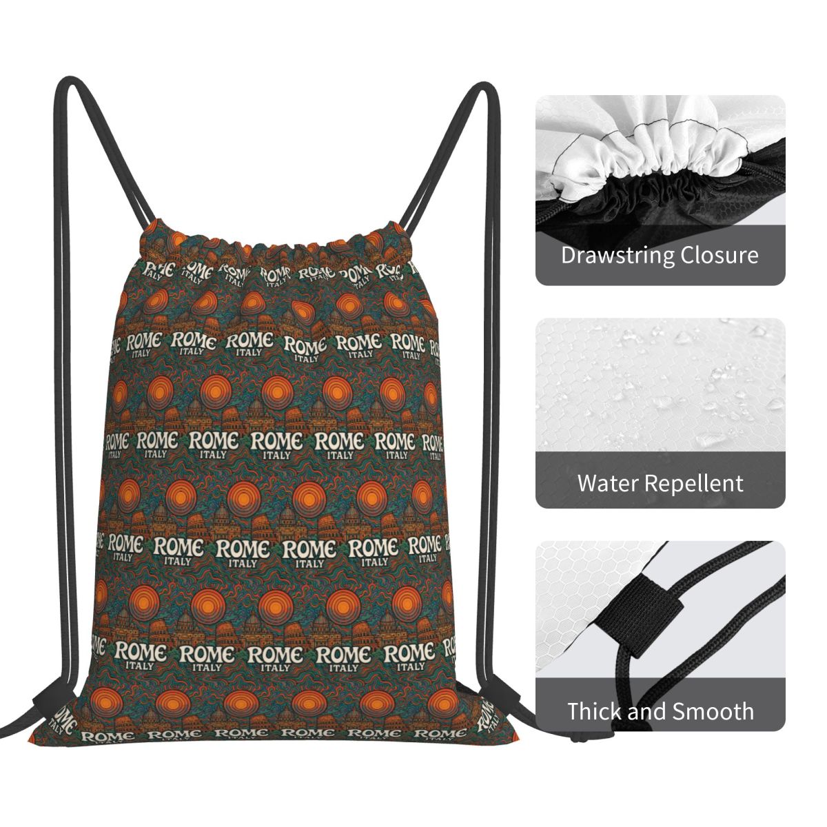 Rome Italy Trippy Art Backpack - Women Bags Rome recension och pris