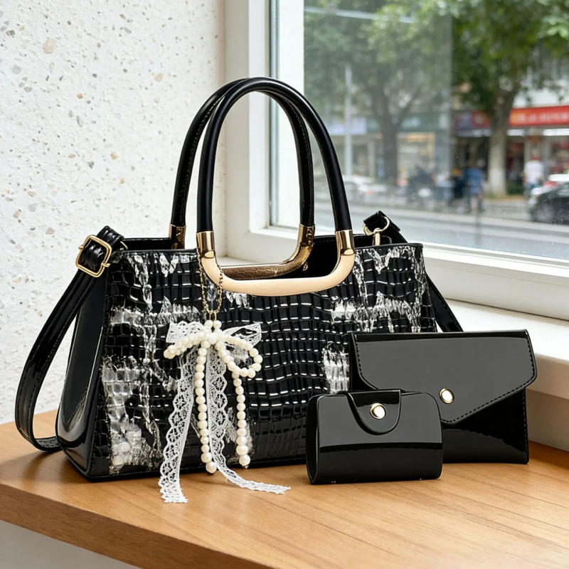 Women's Handbag Set, Crocodile - Women Bags For Gift recension och pris