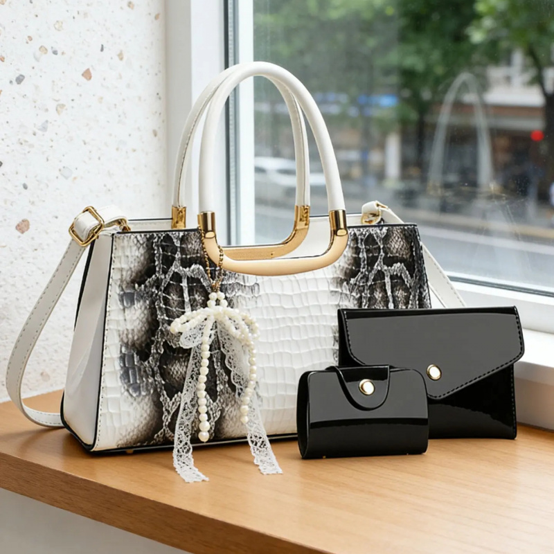 Women's Handbag Set, Crocodile - Women Bags For Gift recension och pris