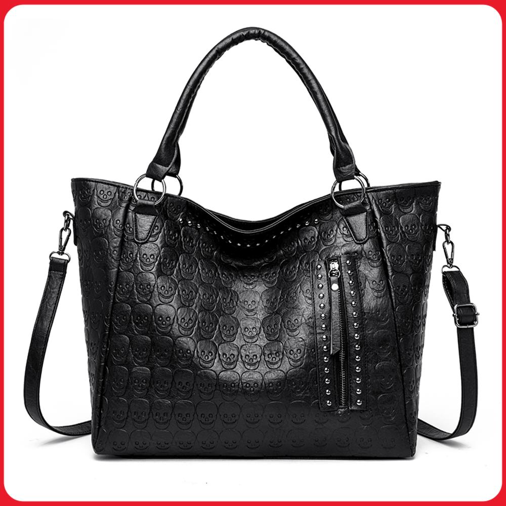 Punk Skull Crossbody Bag PU Le - Women Bags Work recension och pris