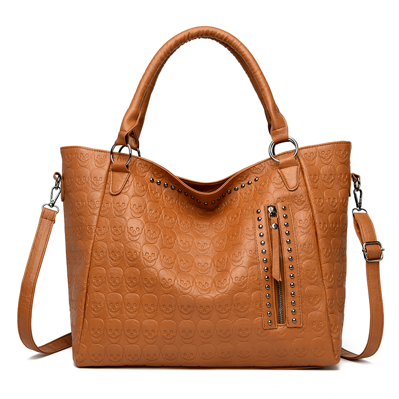 Punk Skull Crossbody Bag PU Le - Women Bags Work recension och pris