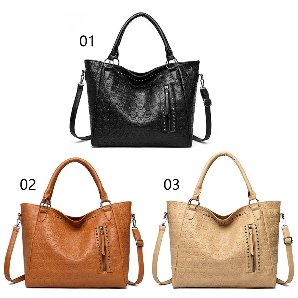 Punk Skull Crossbody Bag PU Le - Women Bags Work recension och pris