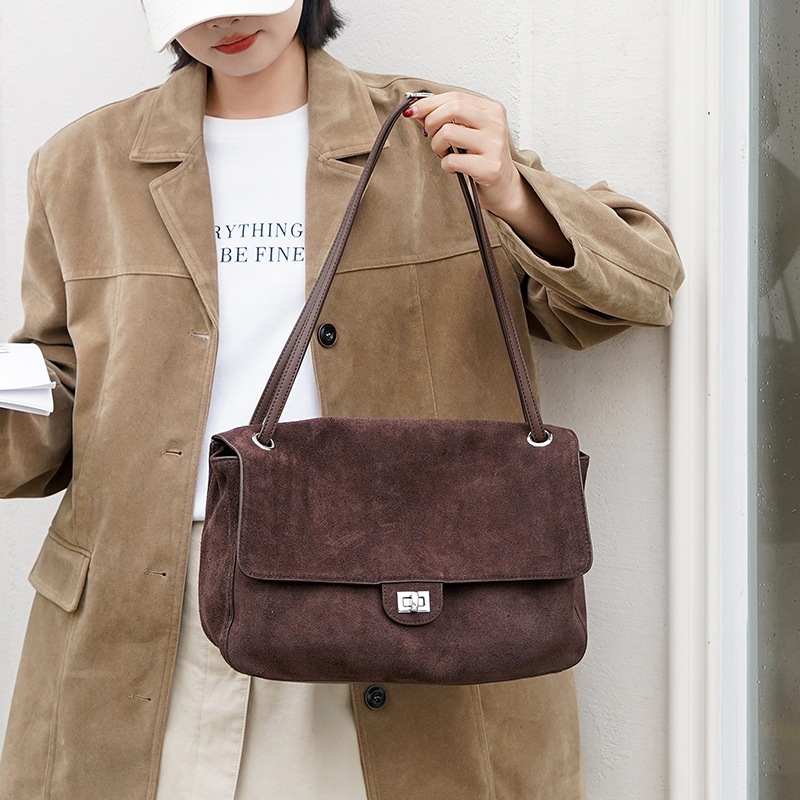 Genuine Suede Leather Underarm - Women'S Tote Bags For Work recension och pris