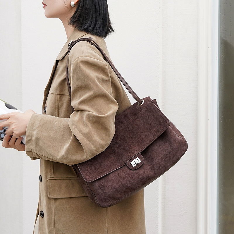 Genuine Suede Leather Underarm - Women'S Tote Bags For Work recension och pris
