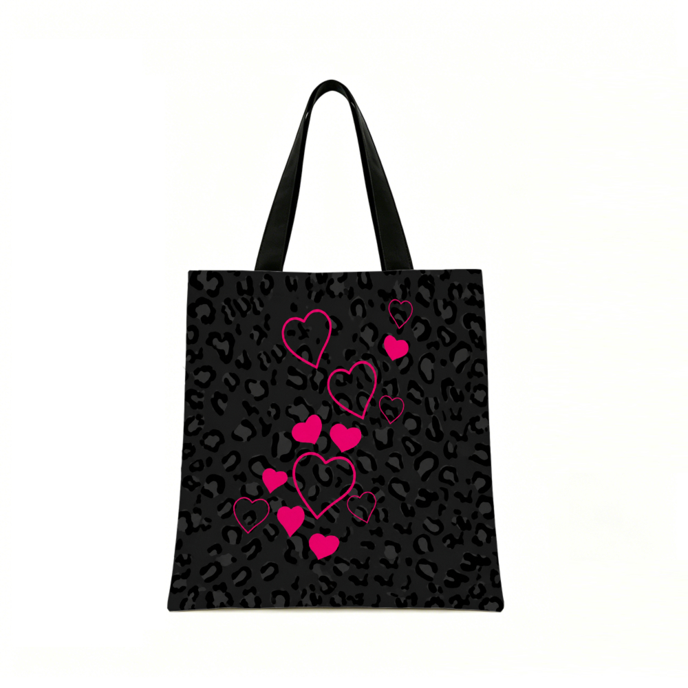 Black Leopard Print Pink Heart - Women Bags For Gift recension och pris