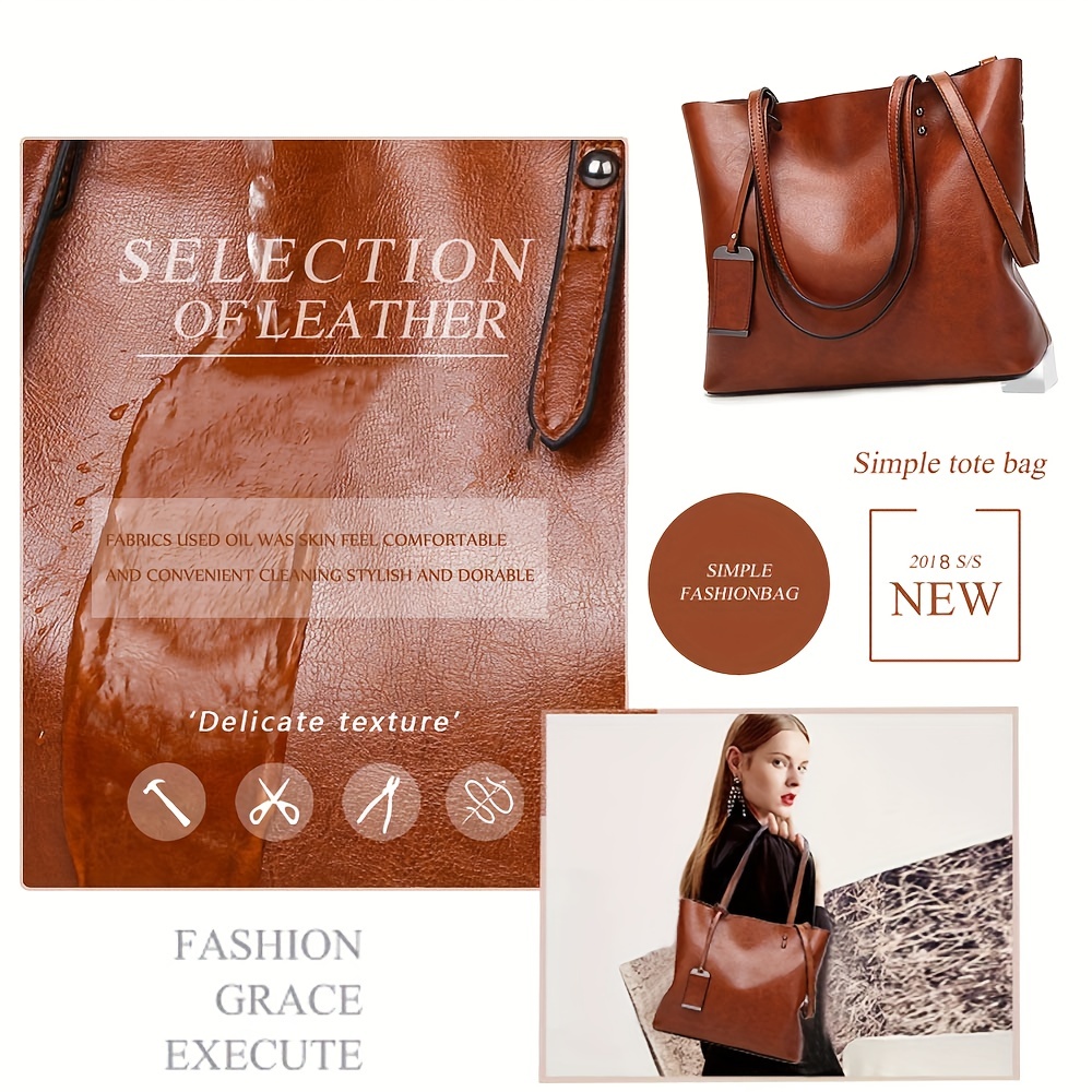 Fashionable Classic Retro Leat - Women Bags Work recension och pris